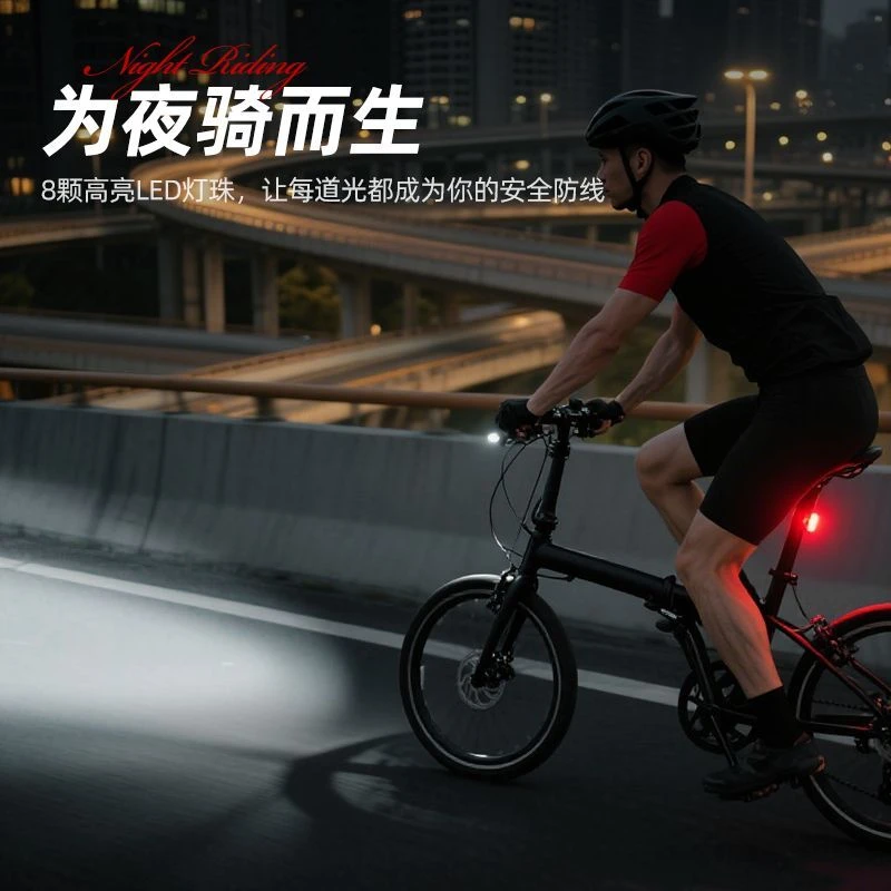 CYCLAMI自行车前灯1800流明吊装折叠自行车充电强光骑行前灯挂式