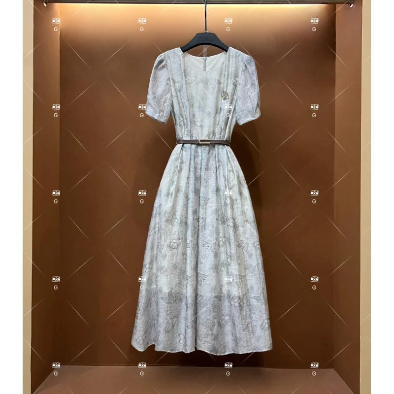 春夏丨设计师轻奢法式印花女士连衣裙 GS-56116