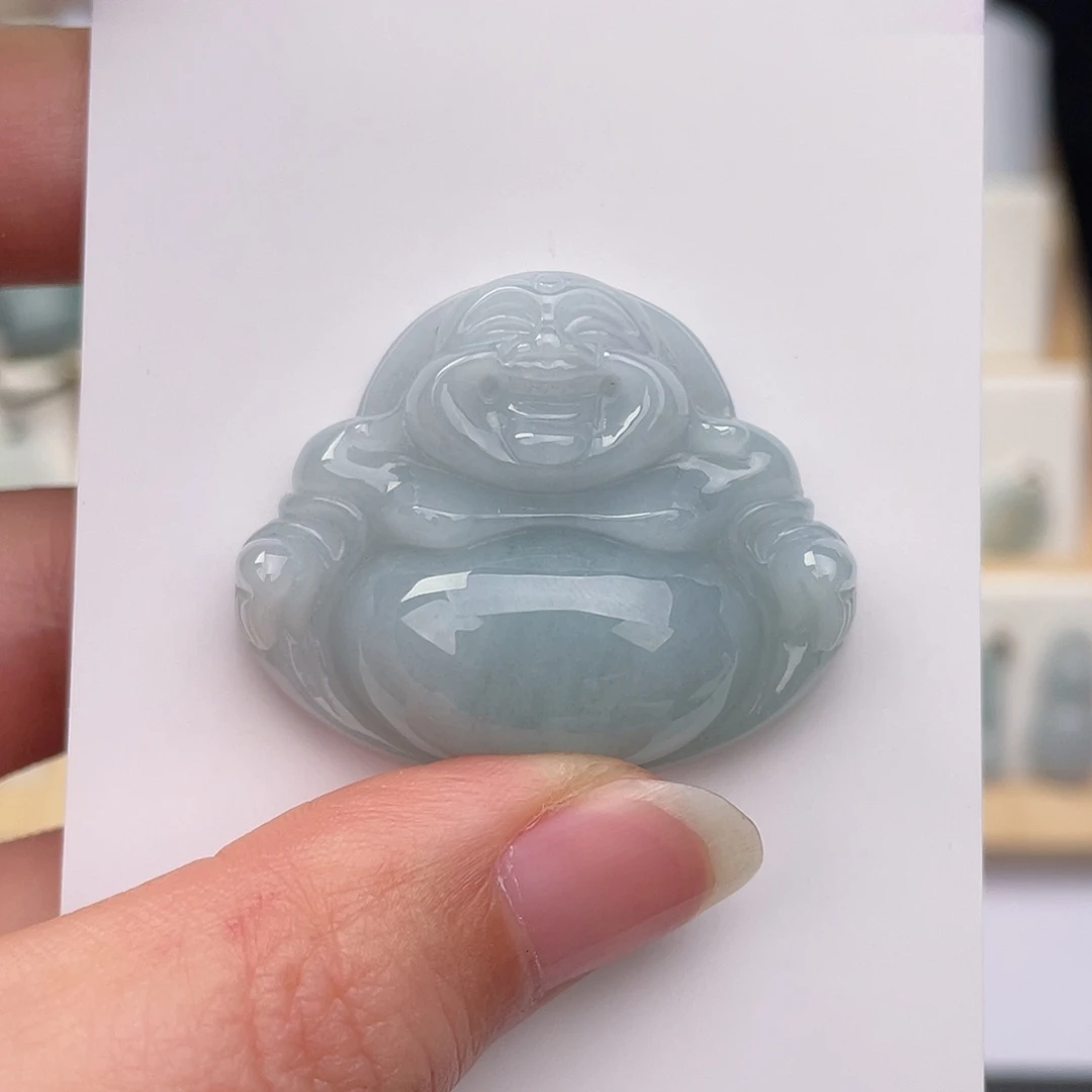 翡翠未镶嵌颈饰佛公