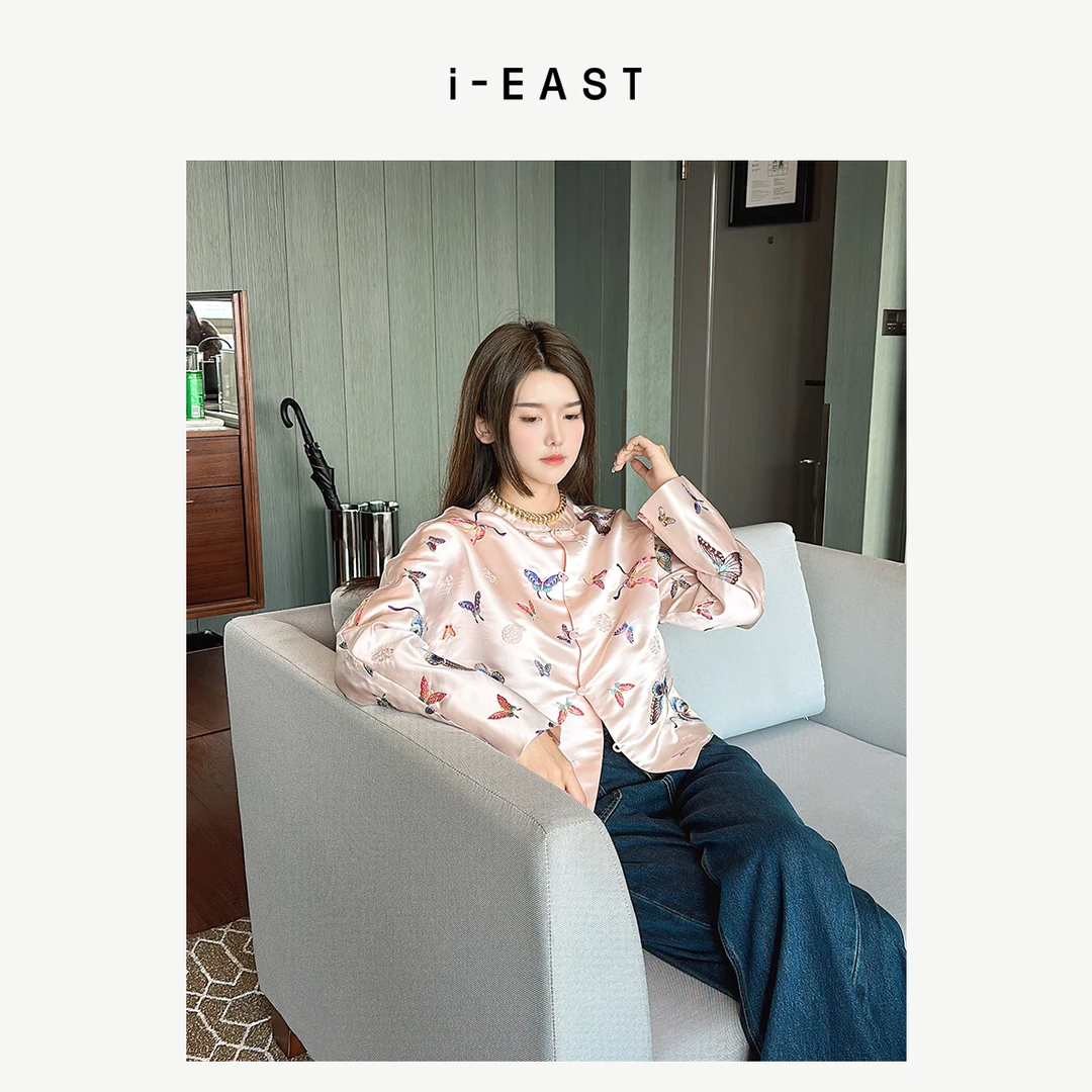 i-EAST 奇遇巴黎~新中式蝴蝶设计感开衫外套-4C GF304