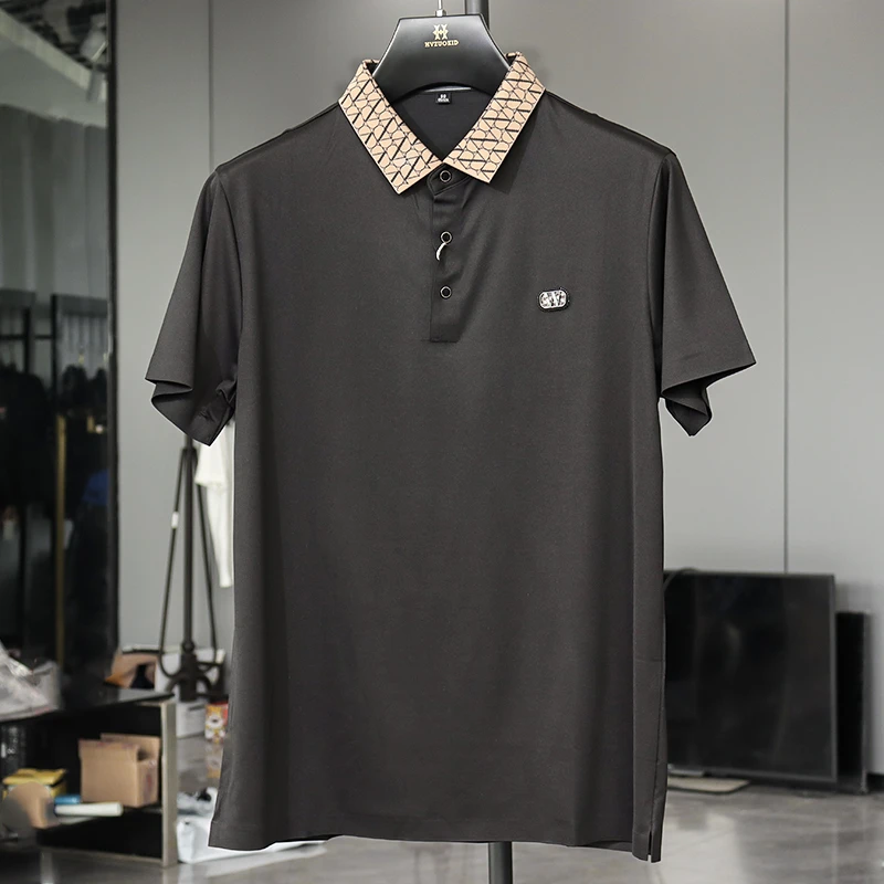 大K黑标系列  舒适面料冰感夏新款时尚男士黑色短袖T恤POLO衫K558