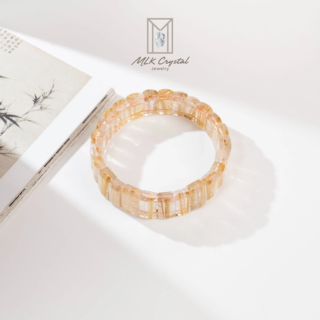 财名双收|天然金板钛金发晶手牌S640RS0001