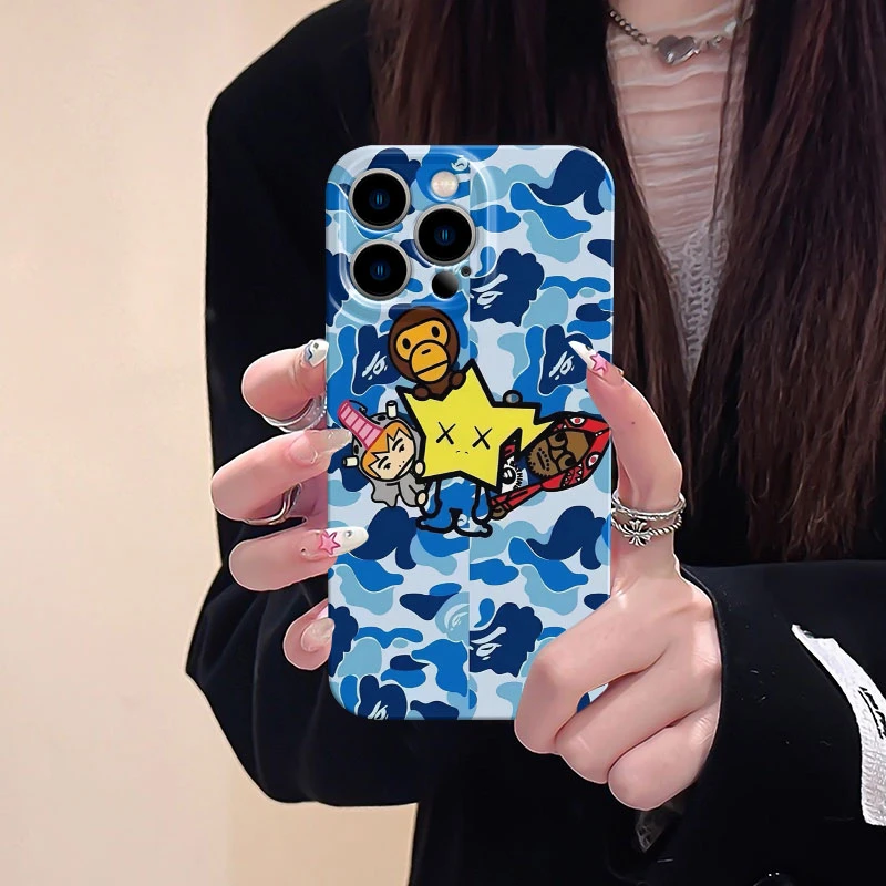 飞虎胜涂鸦大嘴猴适用苹果16/15菲林手机壳华为P70oppo小米vivo套