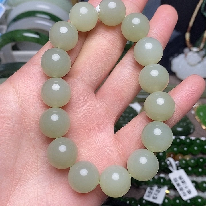 和田玉未镶嵌手链卡14