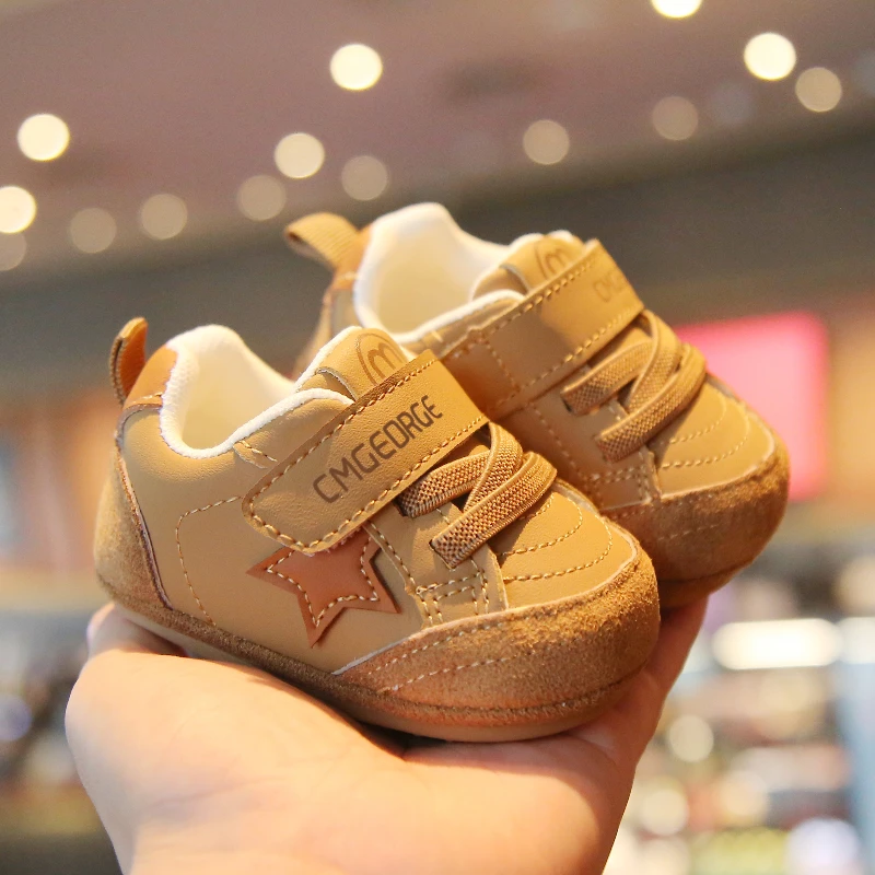 宝宝春季新款0-2岁软皮软底包头防滑男女宝宝春季学步鞋