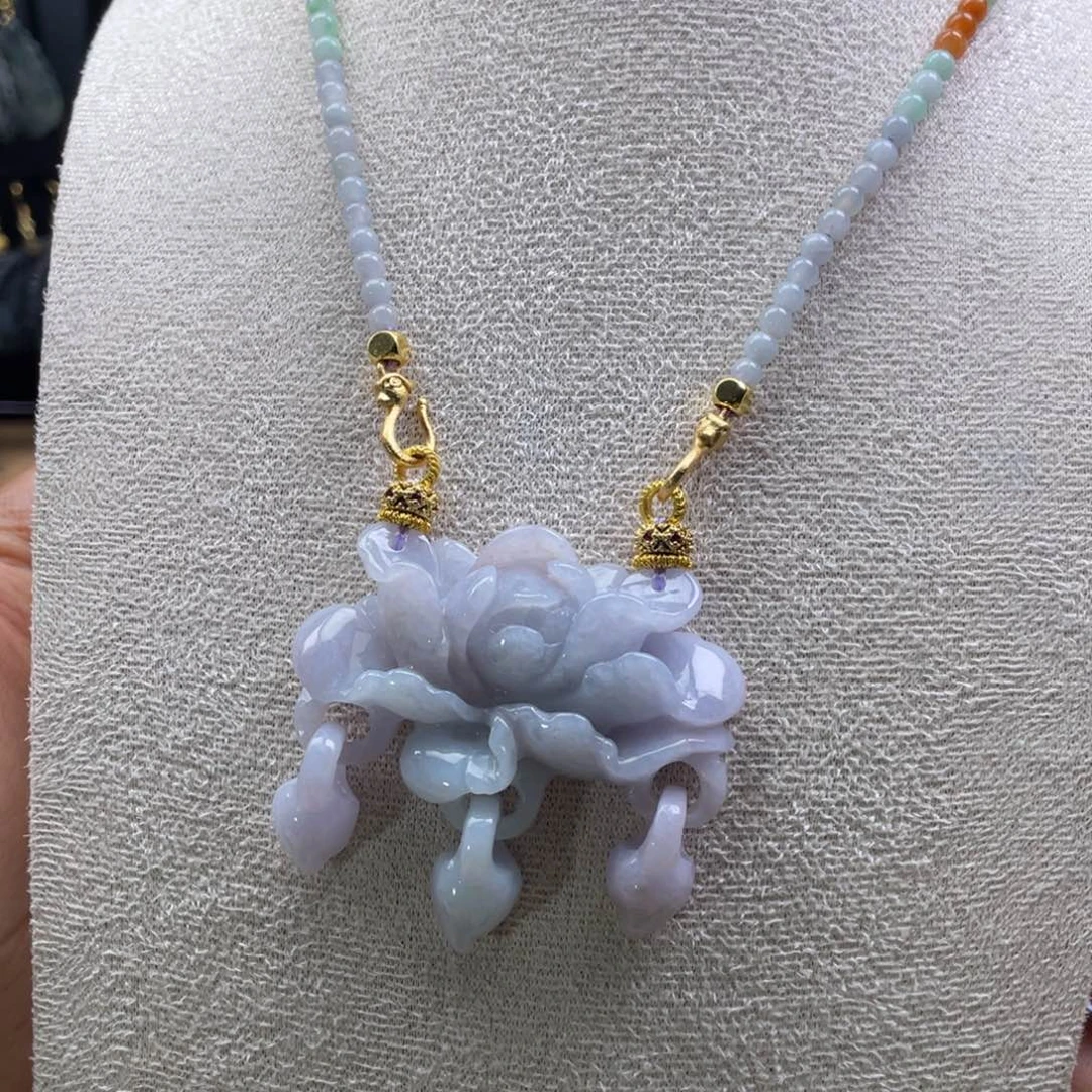 翡翠未镶嵌颈饰代编织