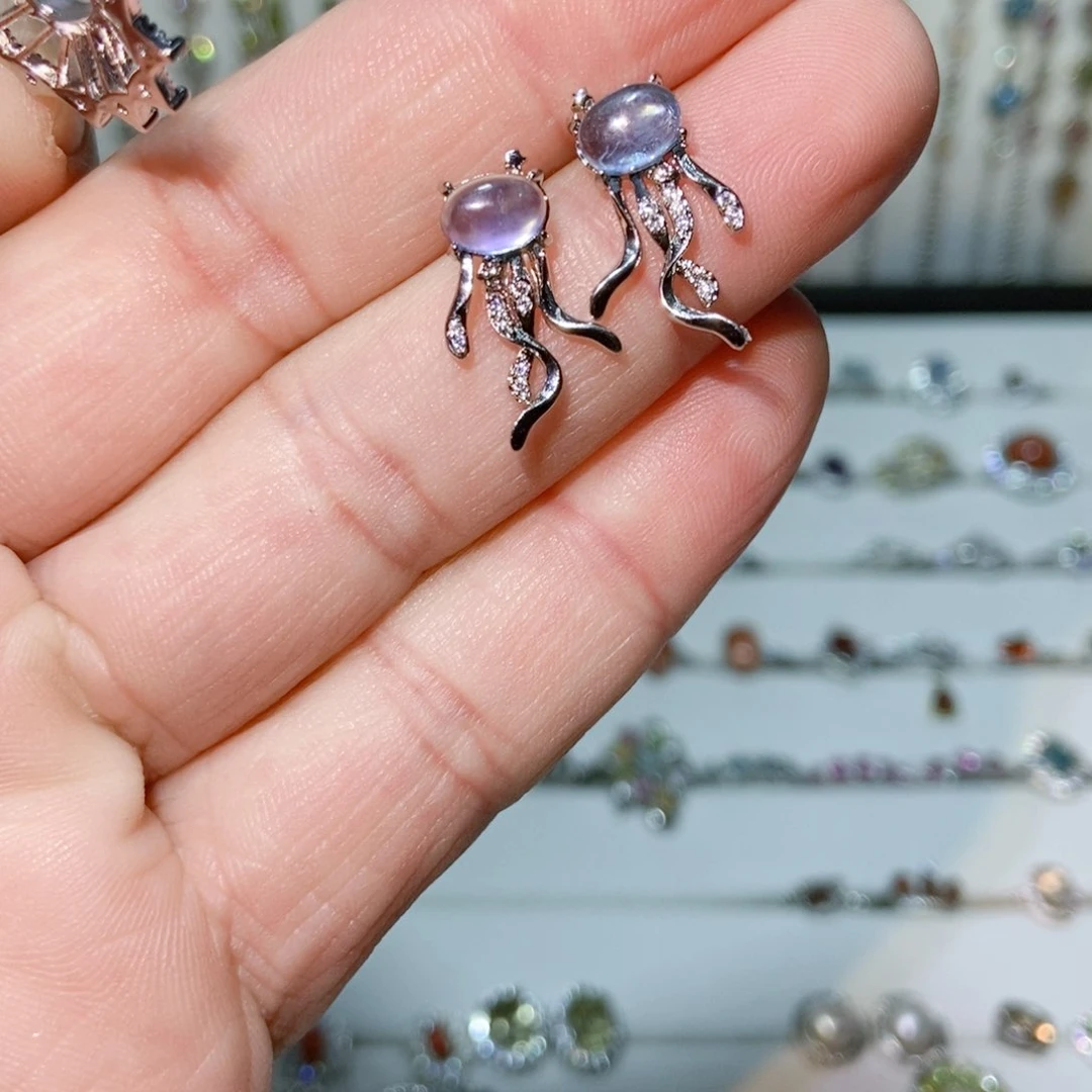 紫晶珠宝半成品银S925镶嵌