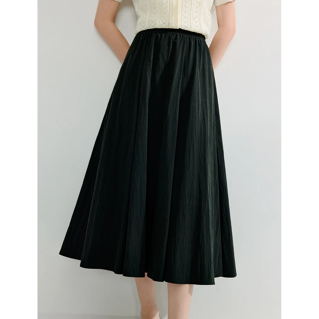 【欧若风新品】茵曼莱赛尔半身裙2025夏季女装新款宽松a字中长裙