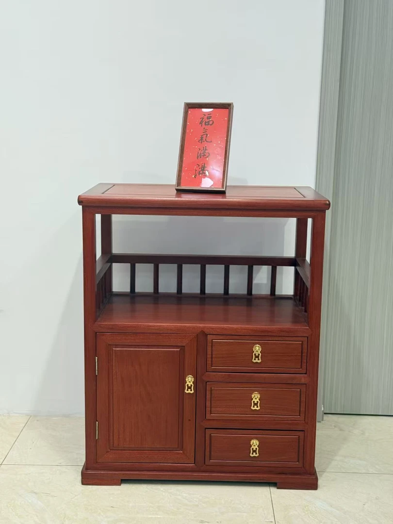 红木家具缅甸花梨木茶水柜68-40-85