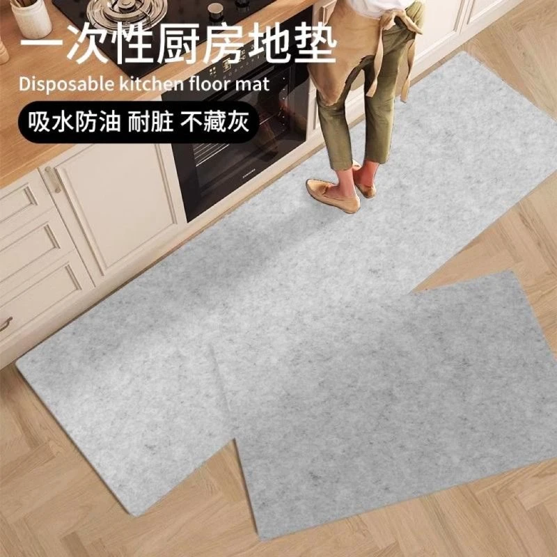 家用厨房一次性地垫防脏免洗吸水吸油防滑卫生间入户门口可拼接