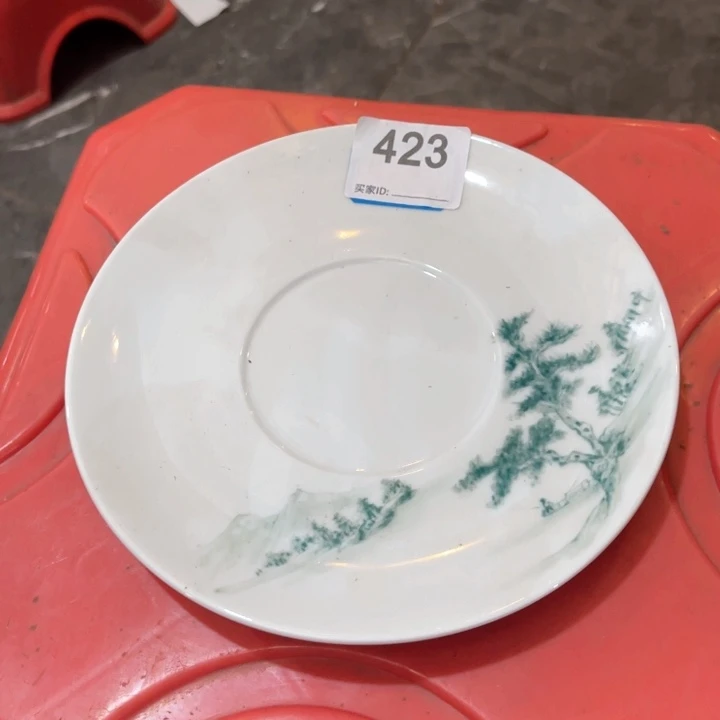 醴陵高温瓷手绘杯托与**袍