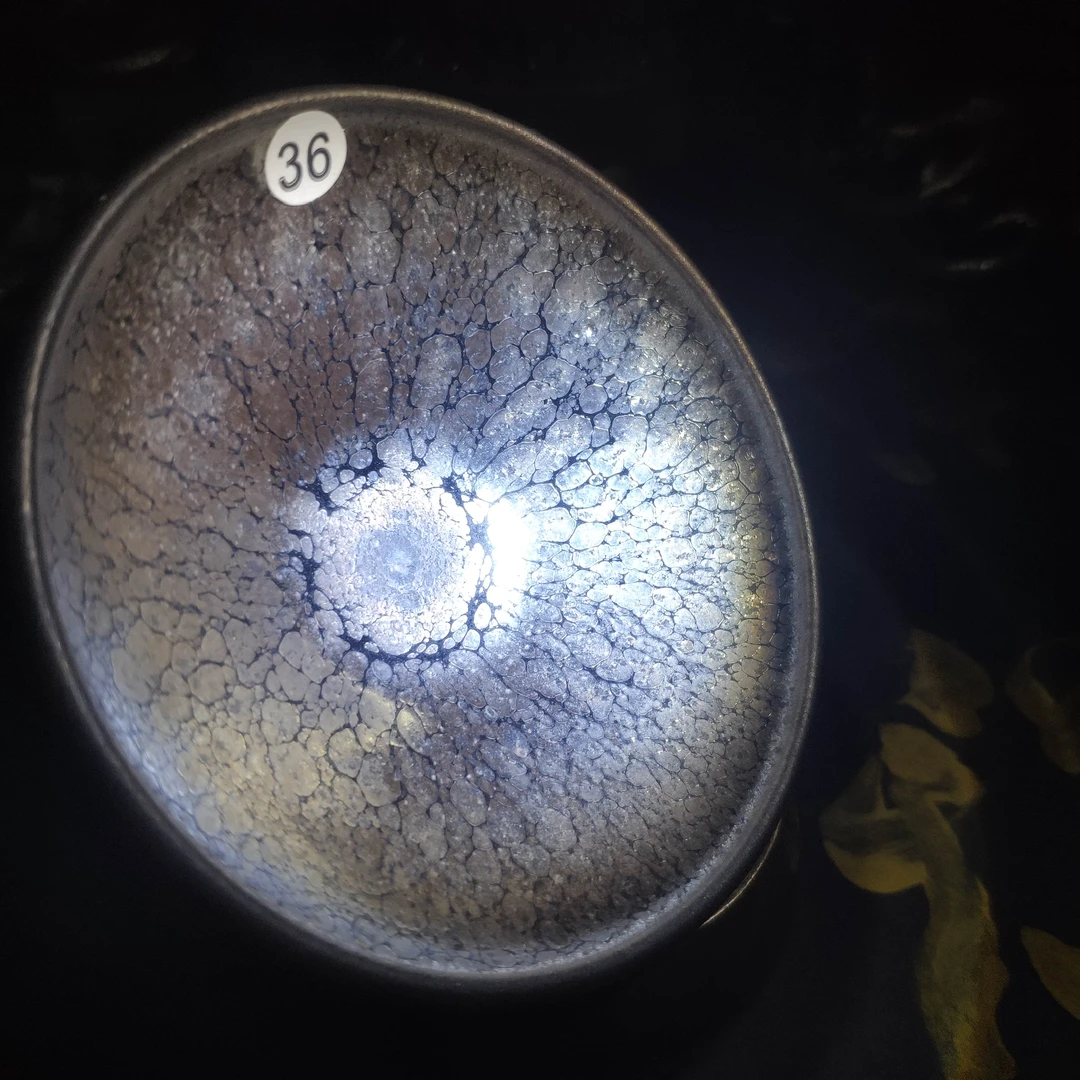 非遗省大黎跃龙手工银油滴建盏主人杯16年早期作品收藏礼品紫砂壶