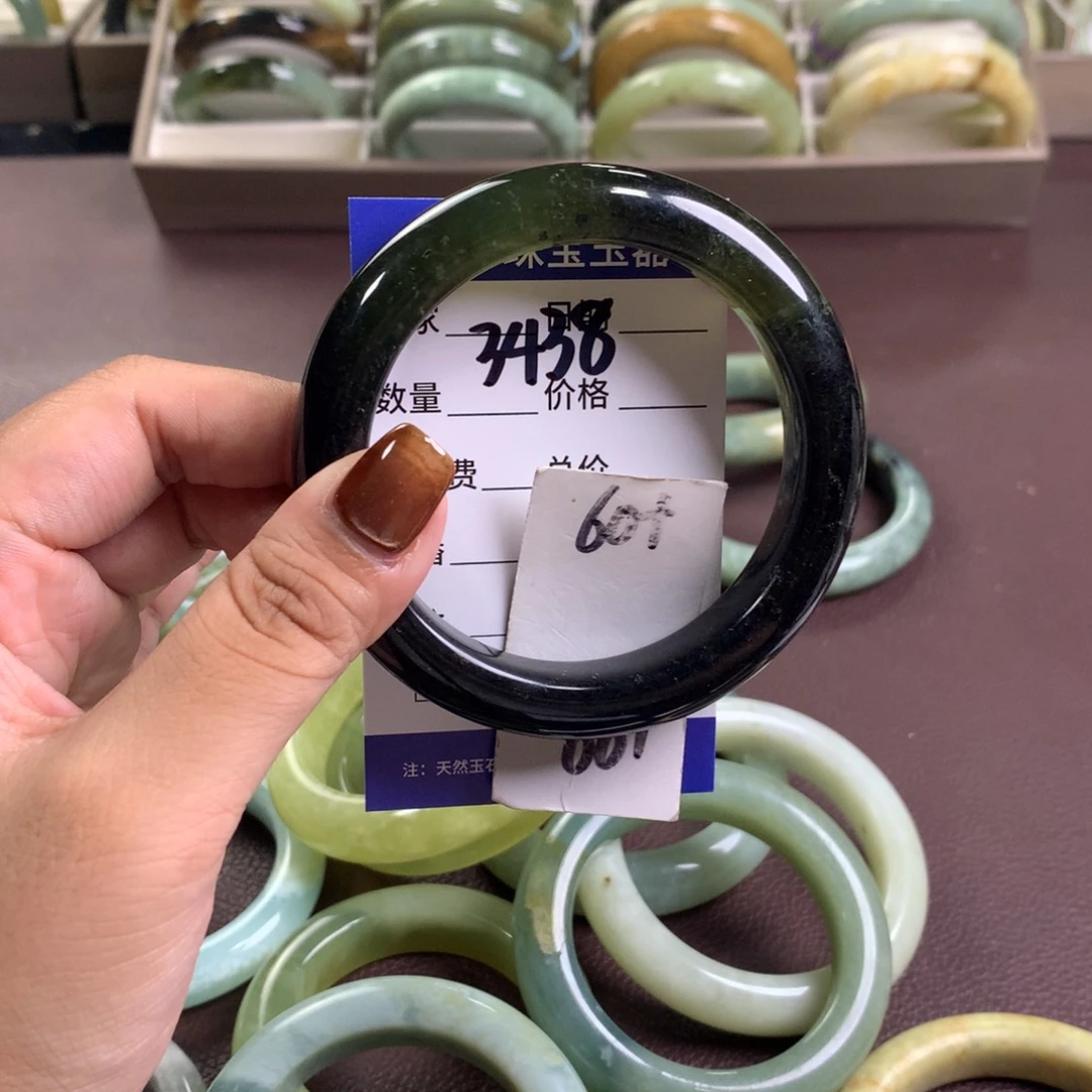 未镶嵌蛇纹石玉手镯3438