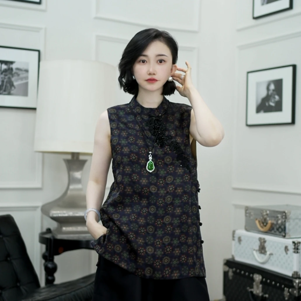 Betty Bairn【传承/山之楹】老料香云纱桑蚕丝上衣25B-BW10536