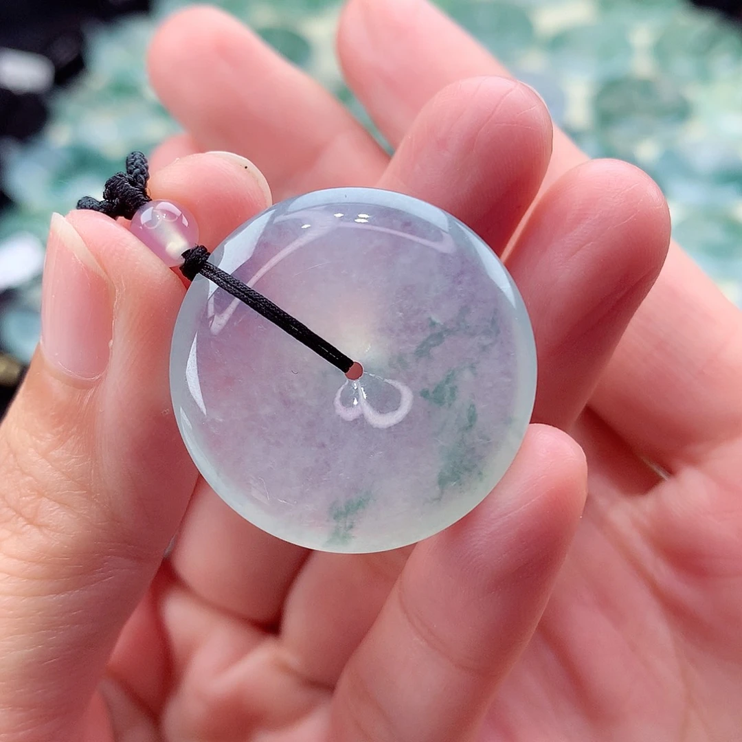 翡翠未镶嵌颈饰编号97-尺寸28/5.8