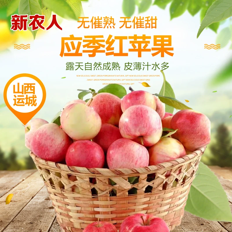 山西运城红苹果应季自然成熟孕妇整箱新鲜