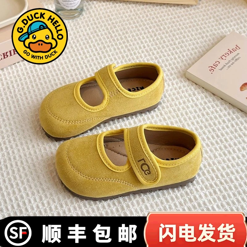 小黄鸭全包勃肯鞋女鞋2025新款爆款春夏平底单鞋奶奶妈妈工作软底