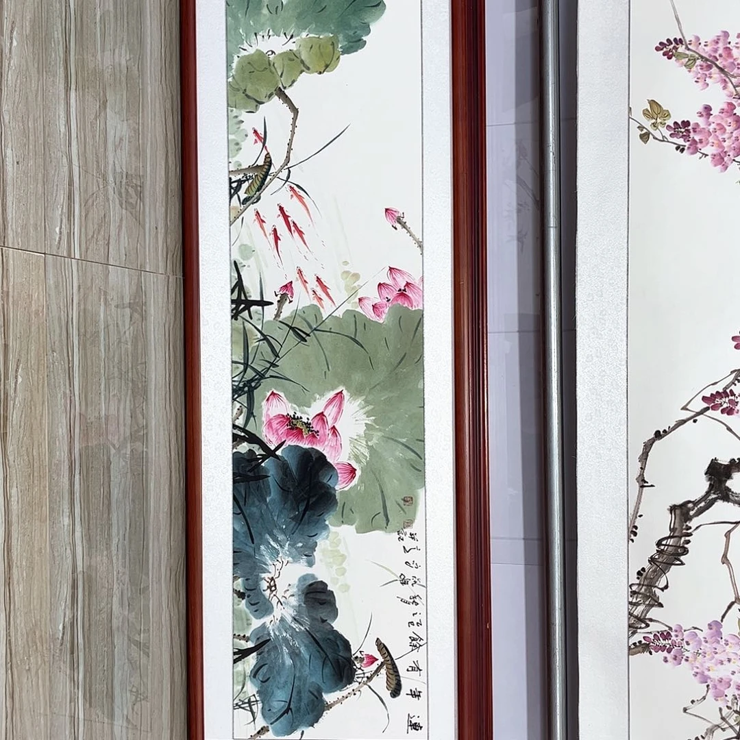 国画书画作品带框163×48