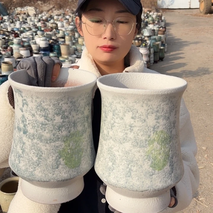 口15高23两个一组微瑕花盆