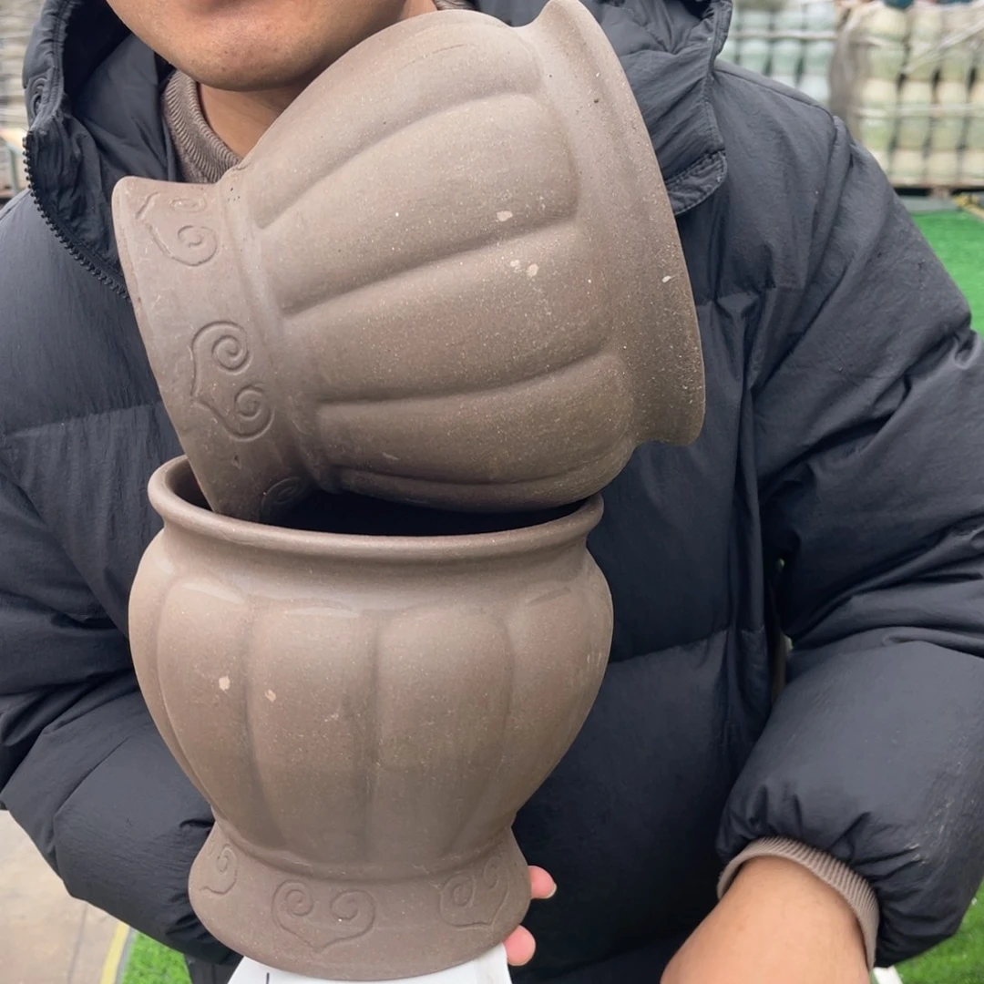 红陶杨杨花盆0215-1011