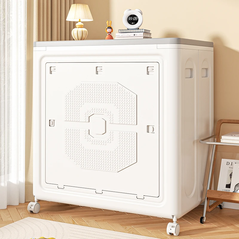 翻盖大收纳箱专用衣服衣物整理带滑轮大容量超大多功能储物箱