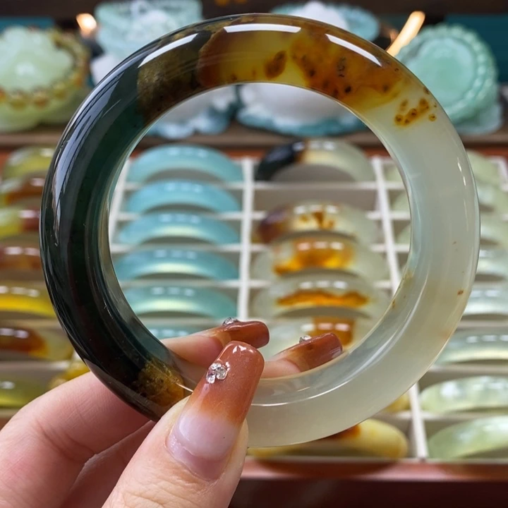 未镶嵌岫玉手镯手镯