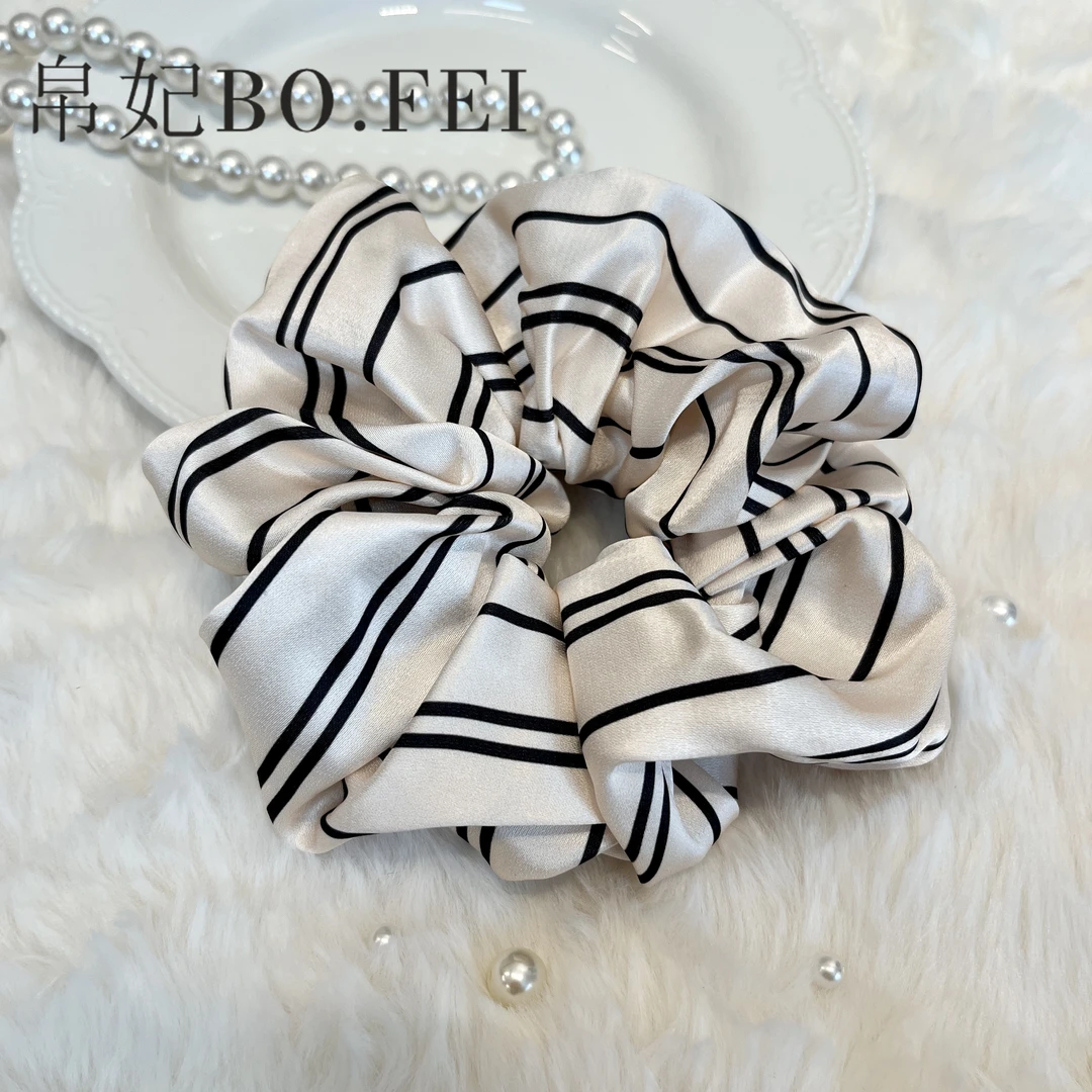 帛妃  轻奢简约缎面大肠发圈高弹力法式复古发圈发饰头饰