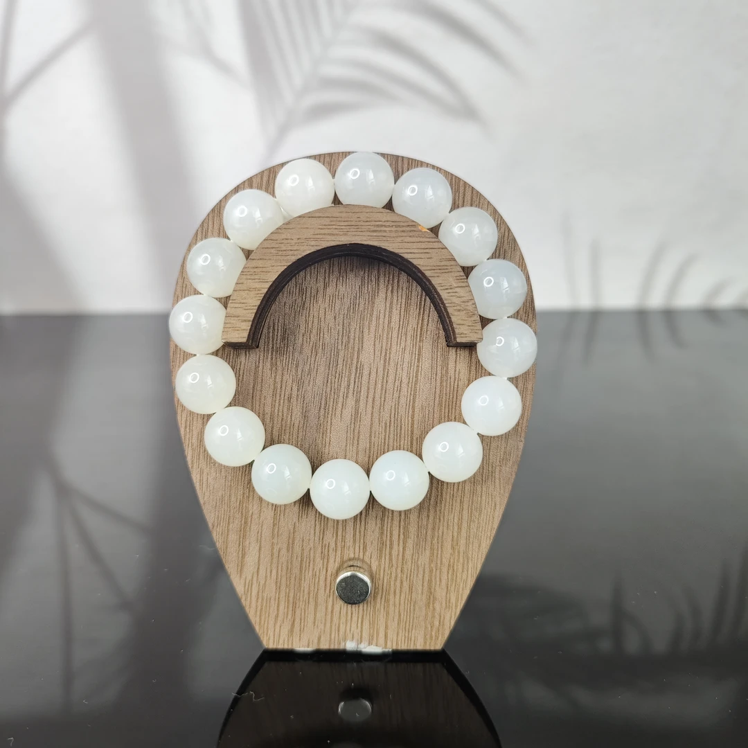 N和田玉圆珠手串（卡12）0563