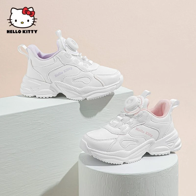 Hellokitty女童小白鞋2025春季防水儿童运动鞋防滑小学生女孩休闲