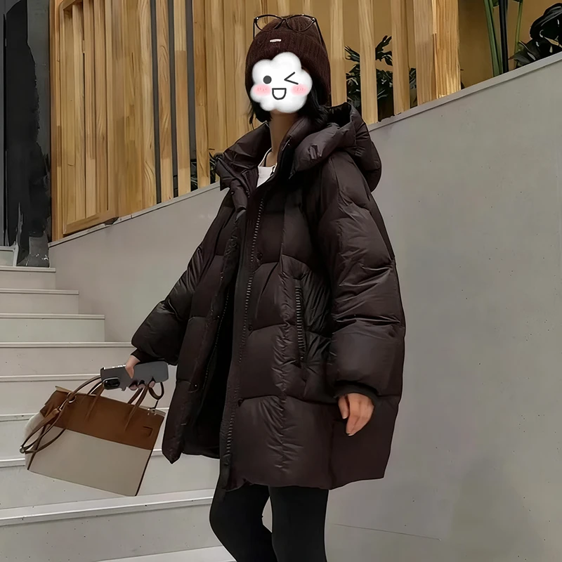 2025时尚百搭今年流行中长款服外套女冬季新款面包服保暖衣手塞衣