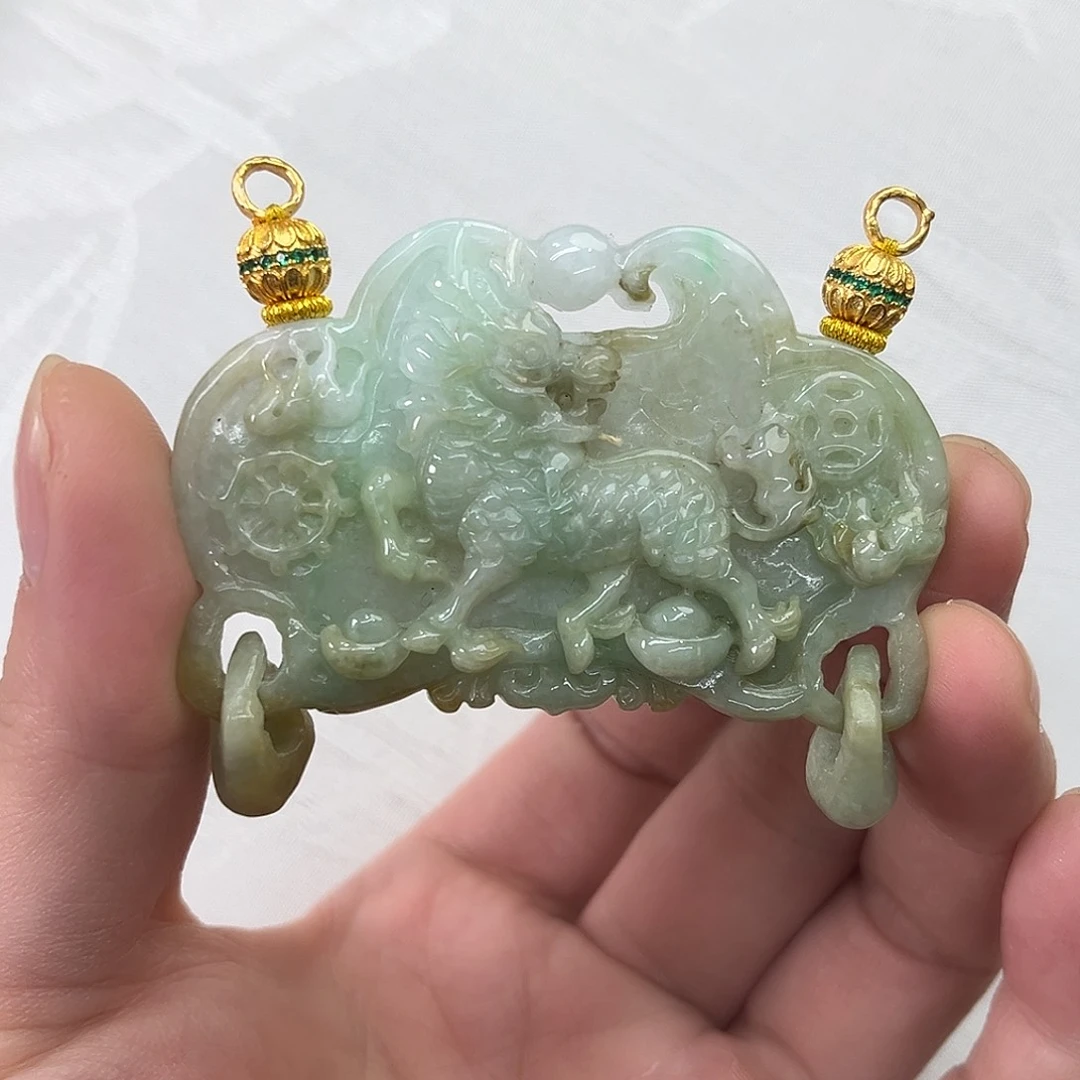 兵***妈翡翠合金吊坠(不含链)国风