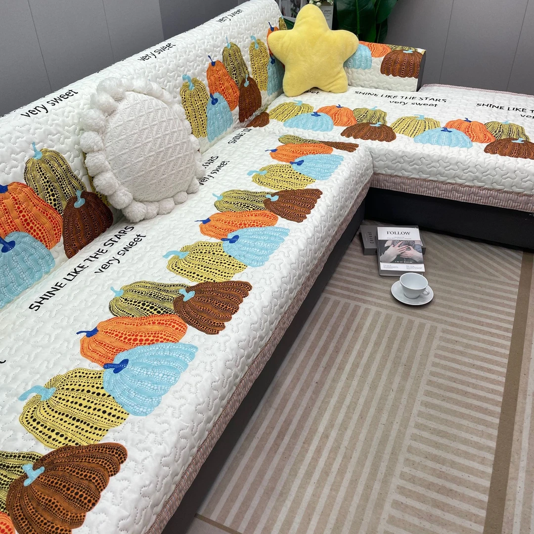 【一套五片】四季通用沙发垫坐垫加厚加棉防滑时尚简约夏季沙发套罩