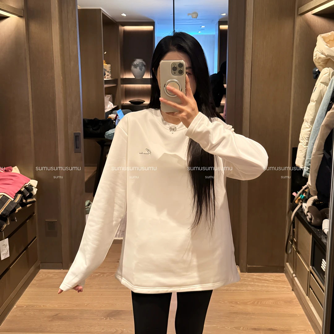 宿慕SUMU鹅绒打底衫圆领长袖T恤舒适保暖2025秋冬男女同款上衣02