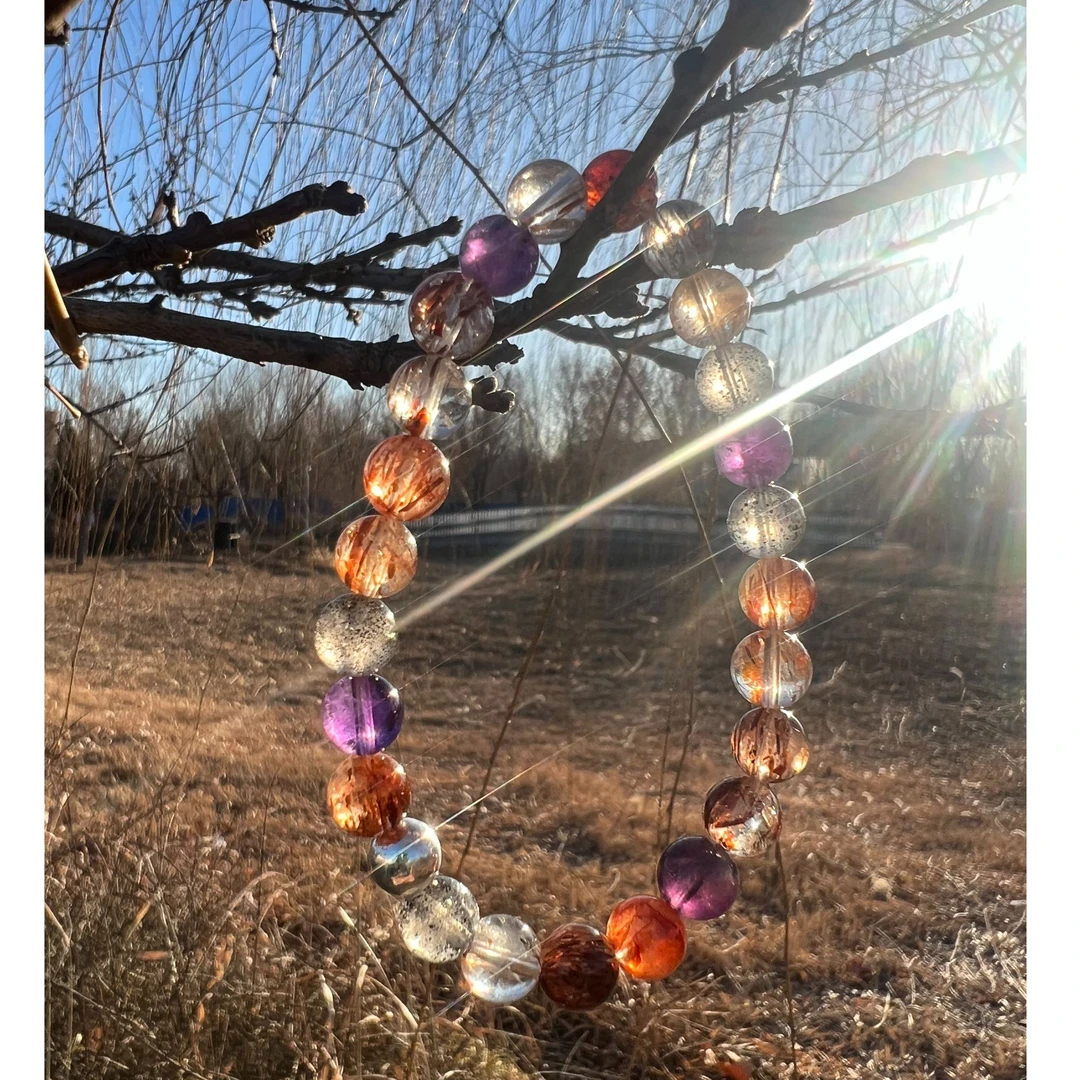 神圣七 神秘大自然超七乌拉圭水晶手串 大气场 魅力 释放