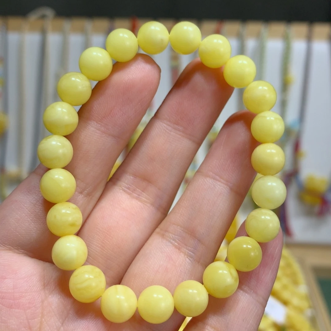未镶嵌蜜蜡手链8m m特价瑕疵