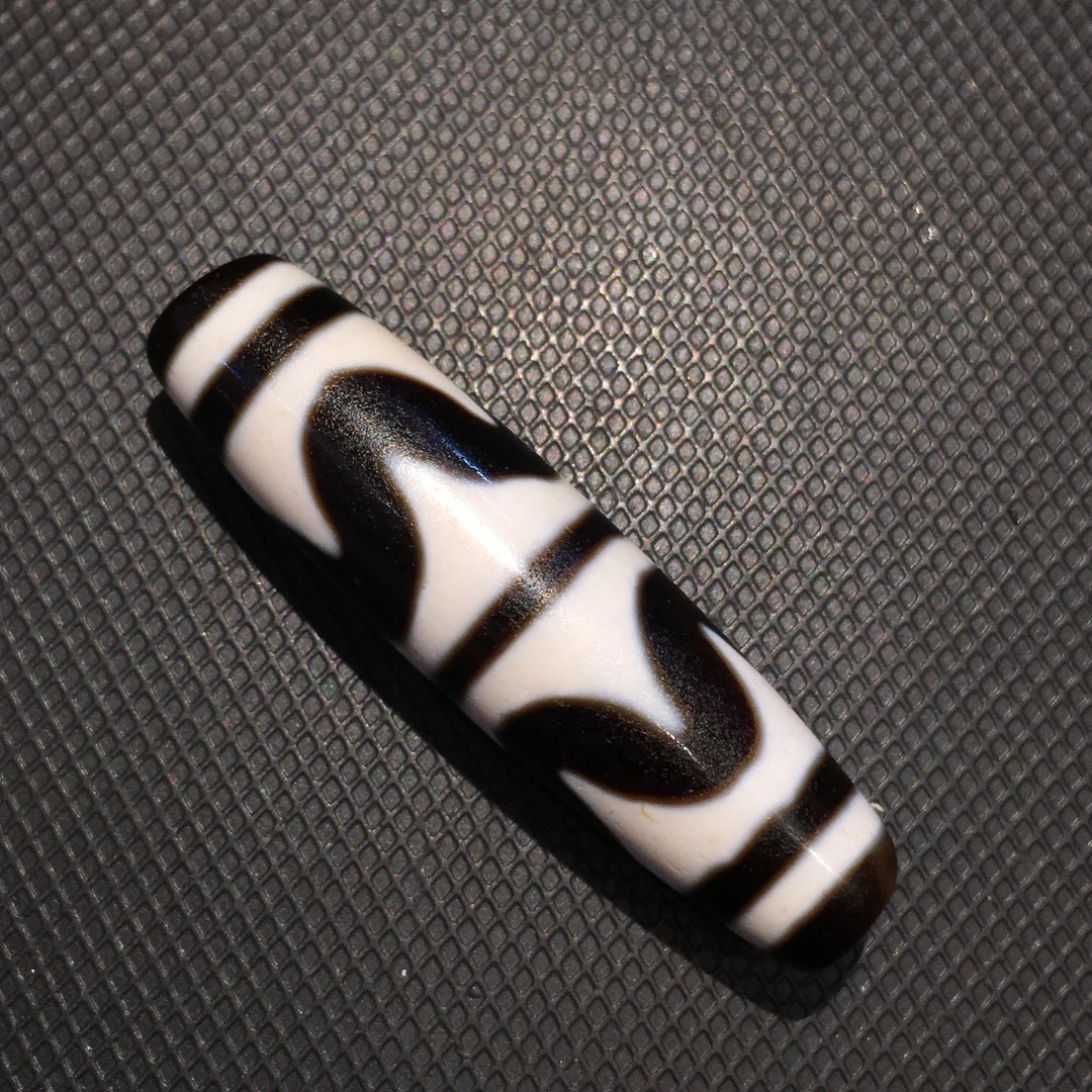 千王｜行运手工黑白大高货双牙牙搭配手工编绳