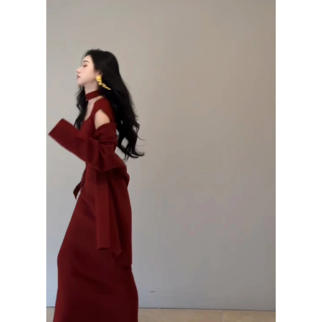 JCC【御姐气质+运补6】 女神范高级感外套吊带半身裙三件套装女秋冬