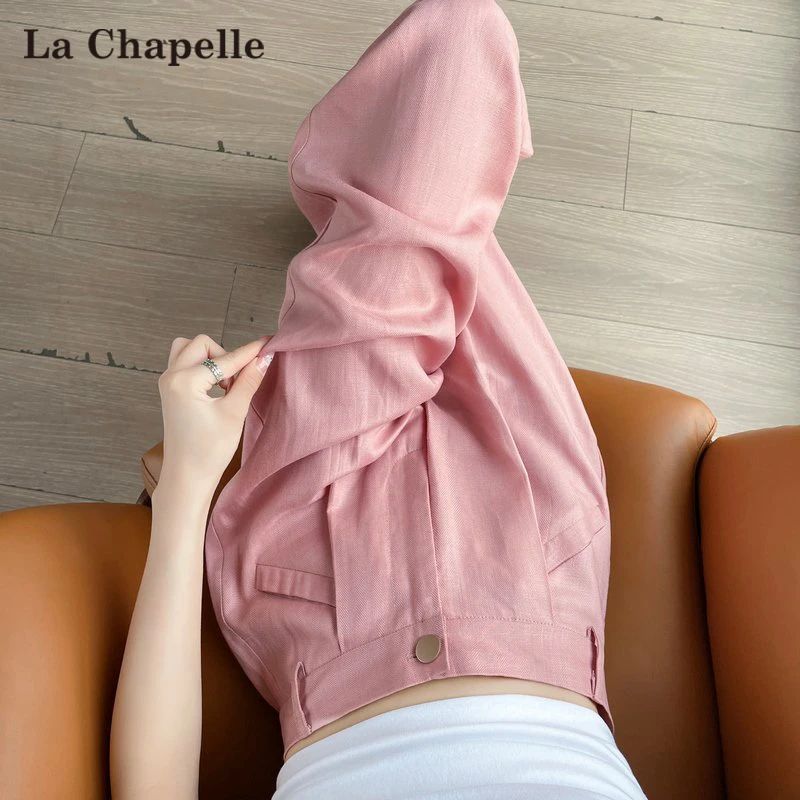 拉夏贝尔冰丝窄版阔腿裤女2025夏季新款高腰宽松棉麻直筒洋气裤