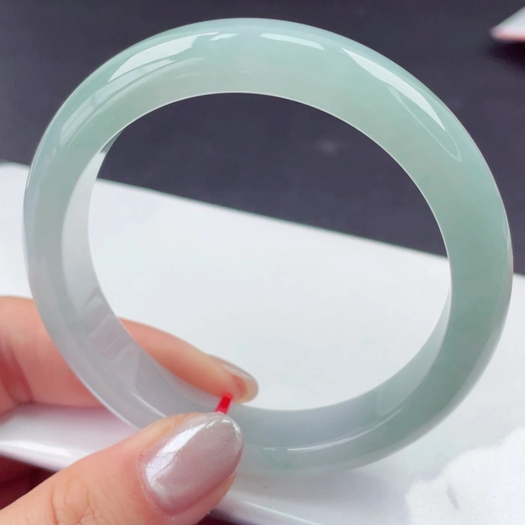 翡翠未镶嵌手镯58圈口