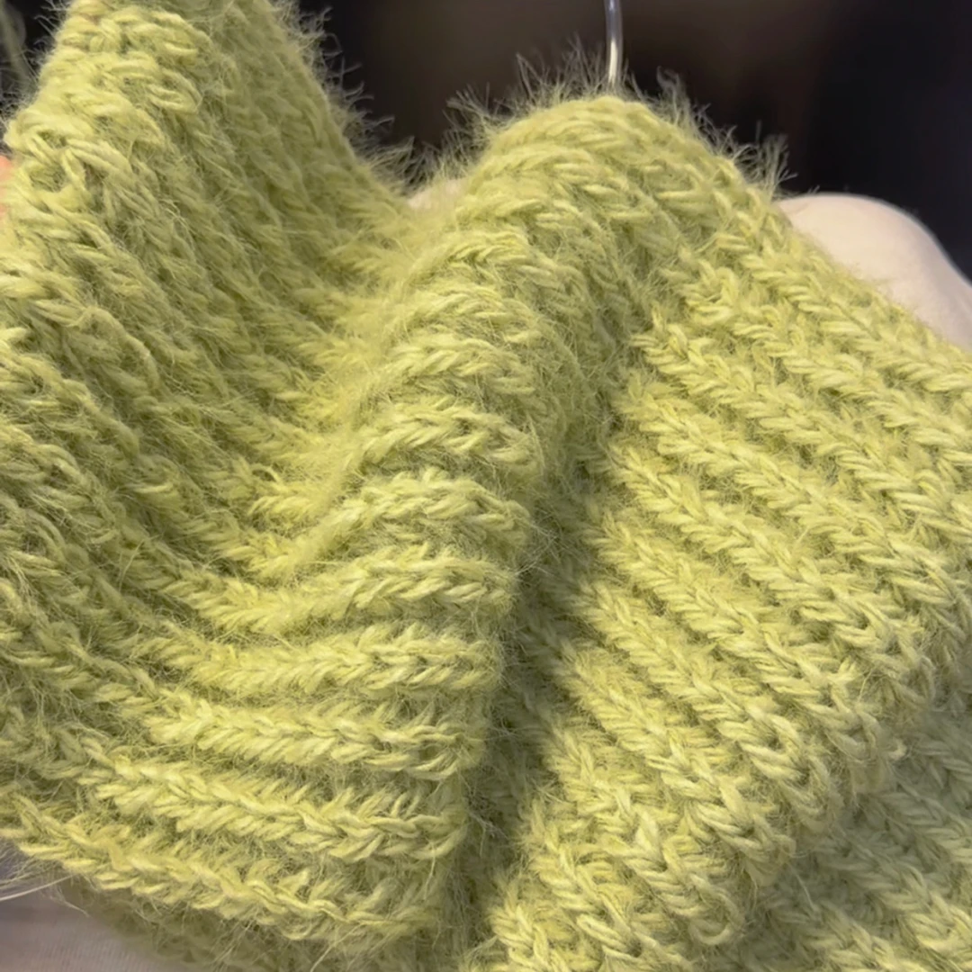 Stuuuly手工 双元宝围巾雪绒线羊毛混纺保暖长毛编织diy材料包