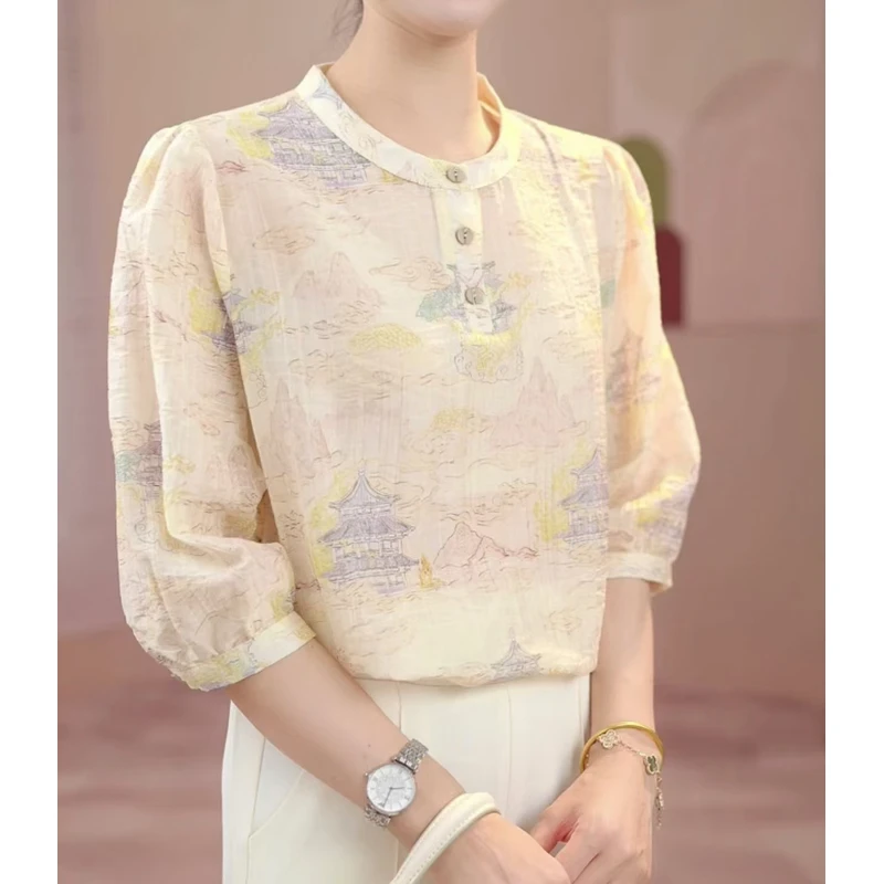 夏季新款杭州专柜2025超时尚简约1减龄衬衫949