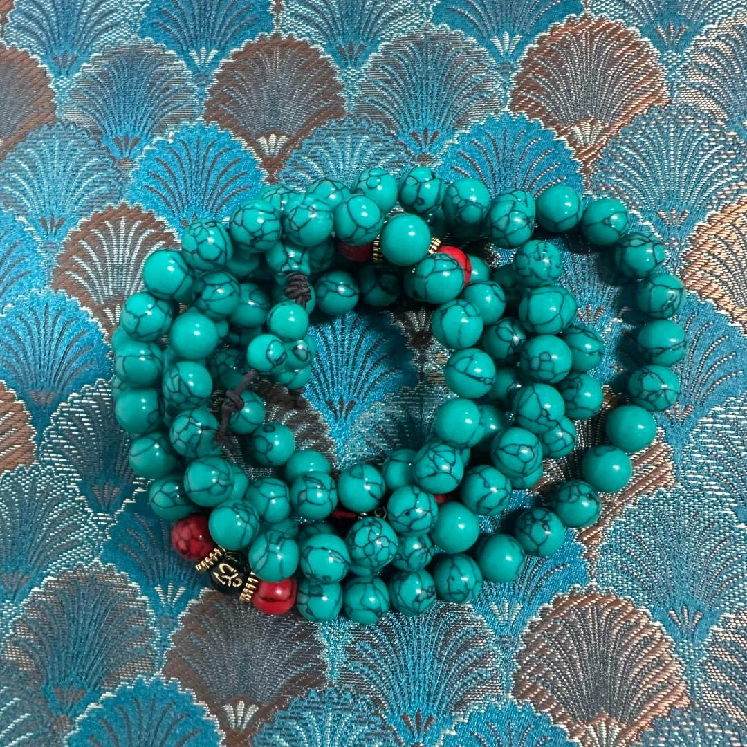 【器物炎灵 】绿色松圆珠多圈手串（不带礼盒）