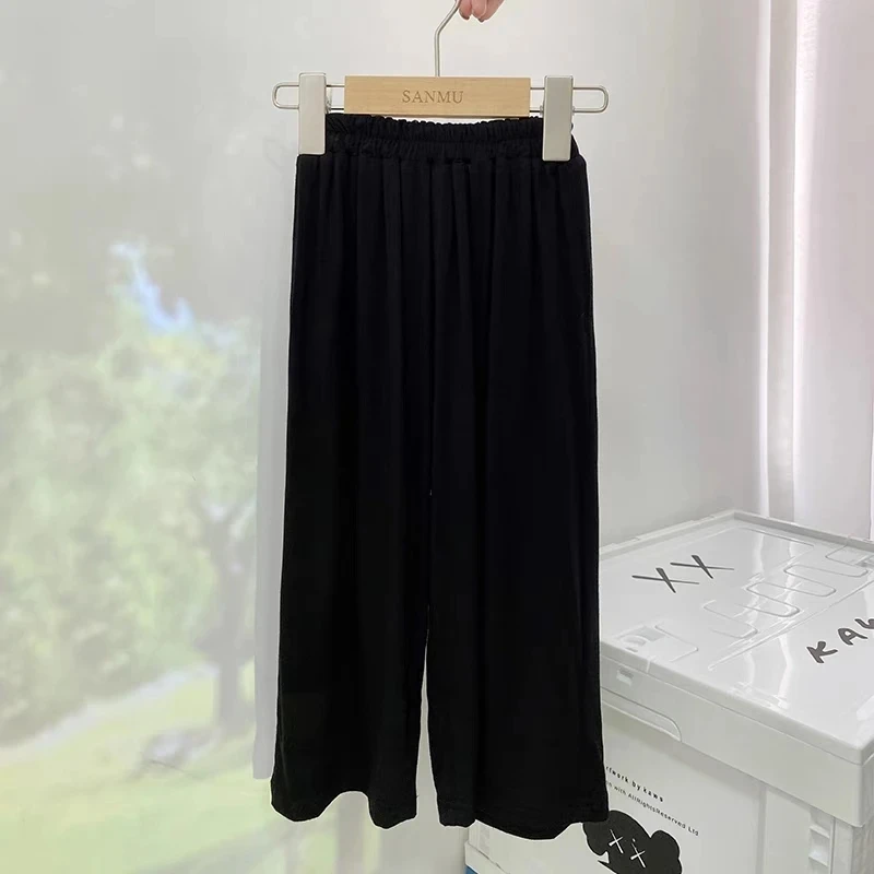 高腰阔腿休闲裤005