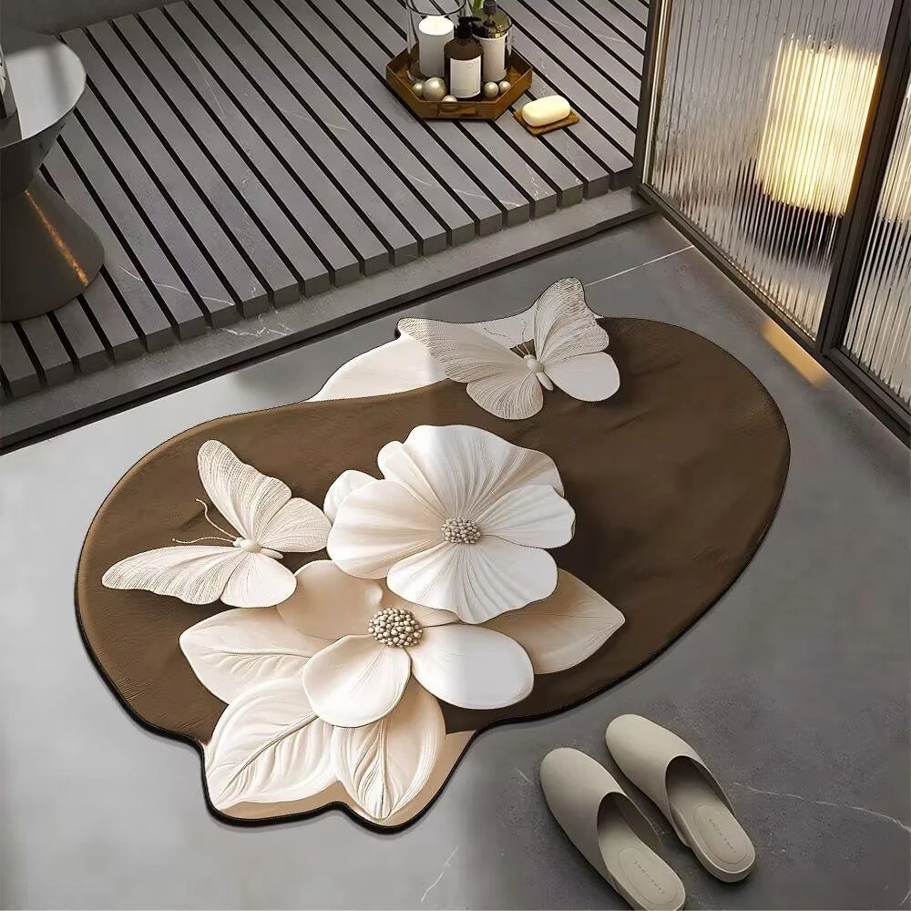 硅藻防滑脚垫卫生间洗手间厕所耐脏门口家用打理浴室地垫吸水速干