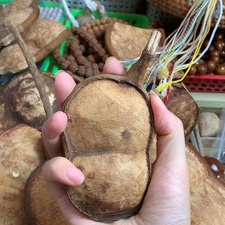 喜***朱千眼菩提吊坠豆荚