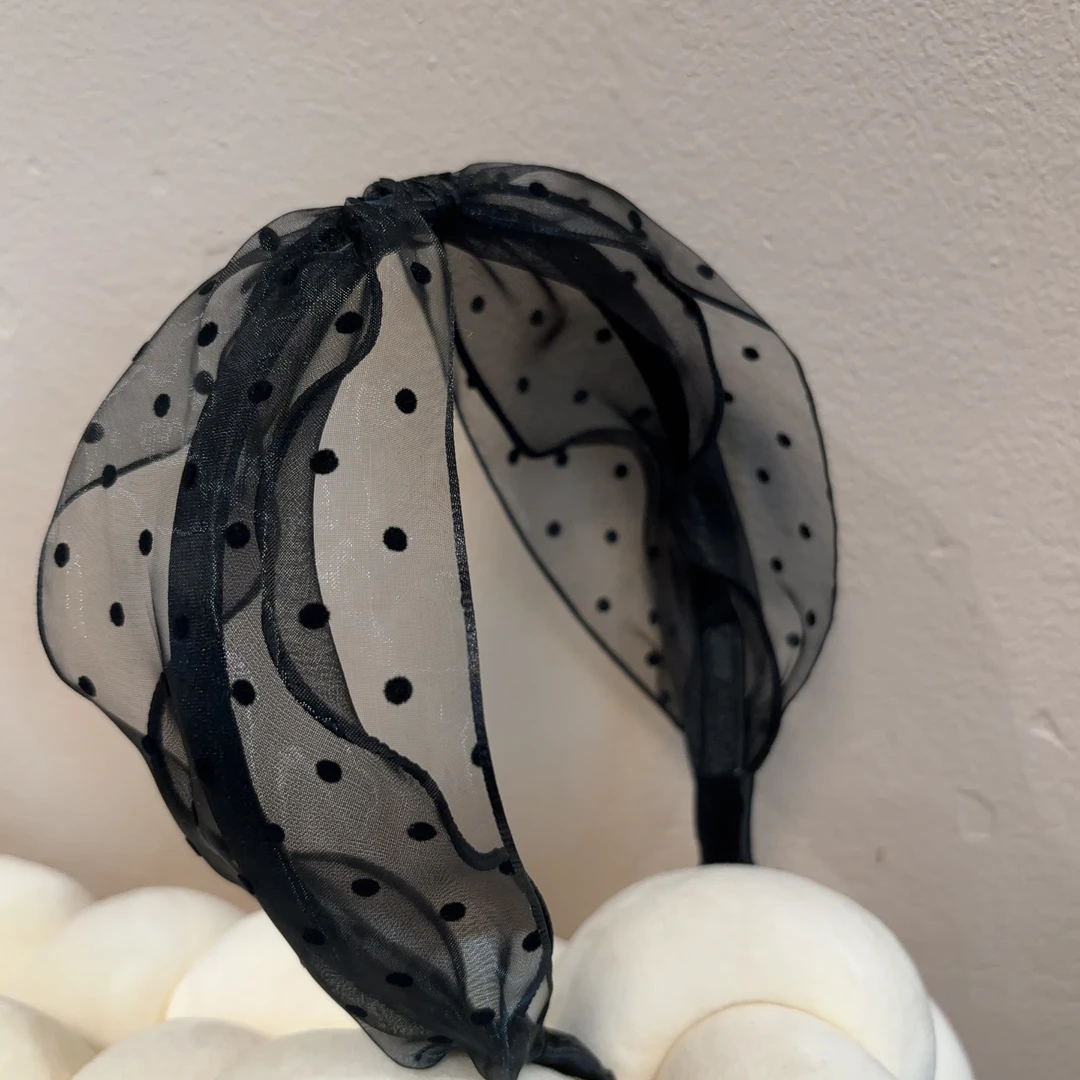 东大门薄纱波点发箍F485