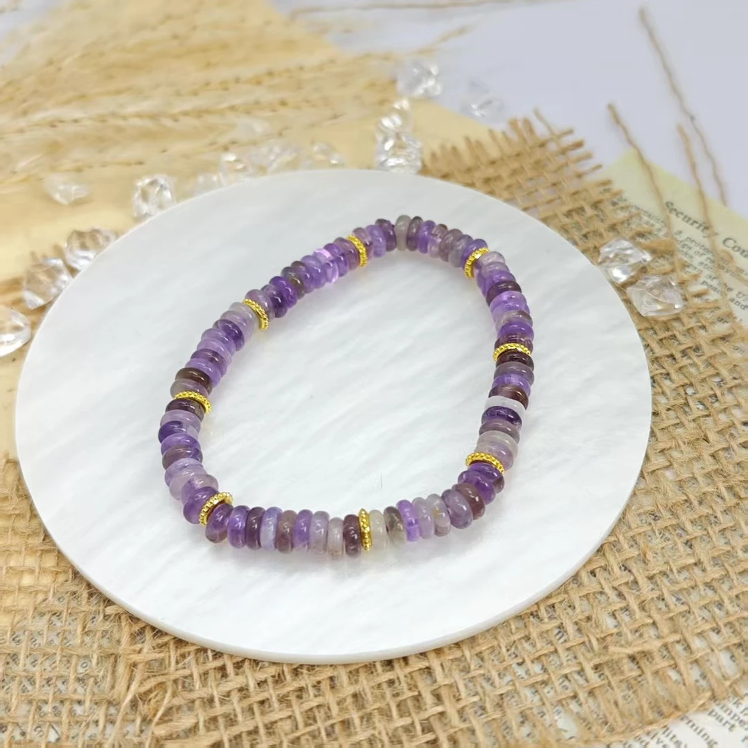 《月唱晚》紫水晶直切手链6+(多样发其一) YS30