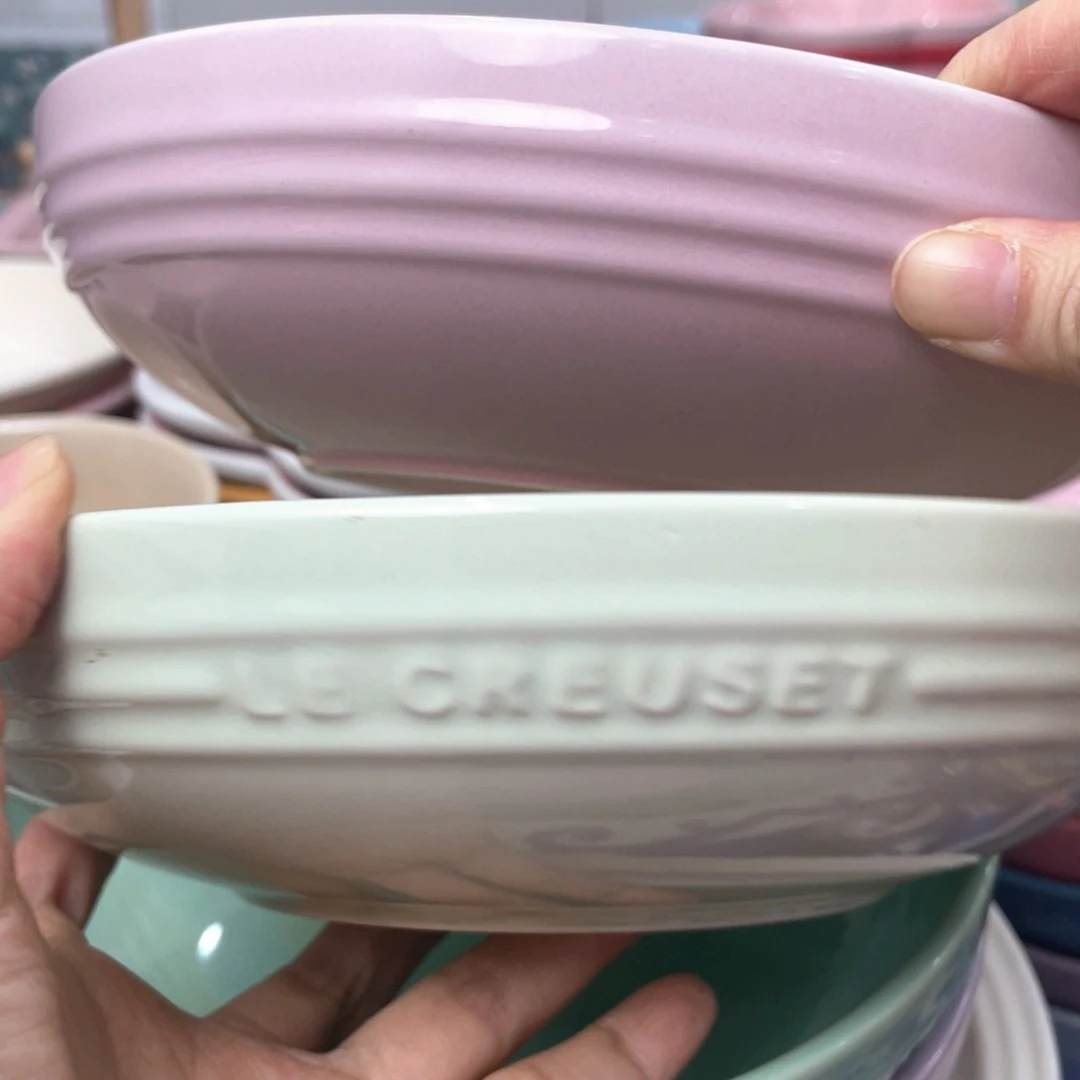 瓷片微瑕2个8英寸圆深盘