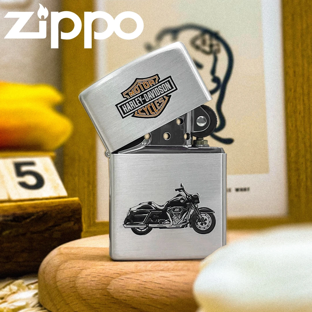 ZIPPO/之宝打火机 哈雷摩托车 镭射电镀 正品 煤油防风 送礼 207
