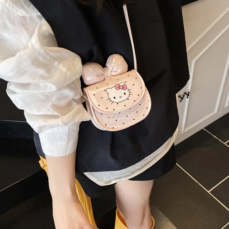 迷你kt猫包包时尚百搭蝴蝶结女童公主包斜挎包可爱零钱包女包小包
